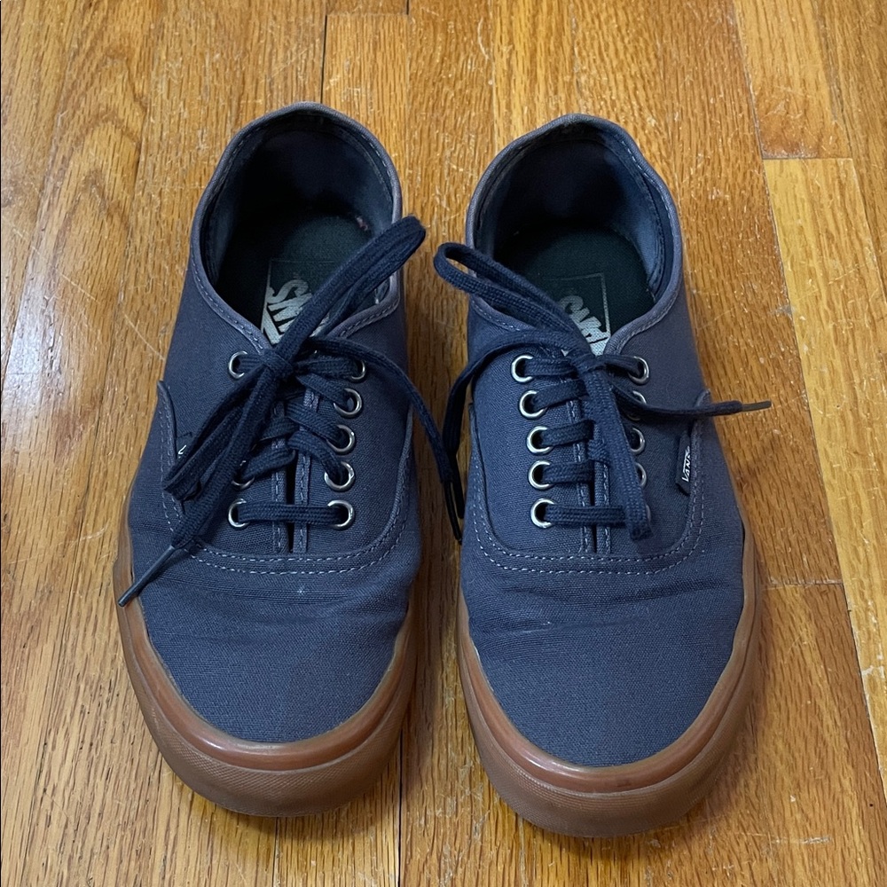 Vans Blue Canvas Sneakers w/ Brown Sole | M size 7, W size 8.5